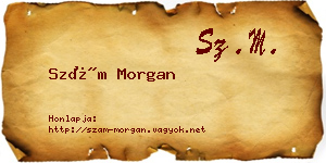Szám Morgan névjegykártya